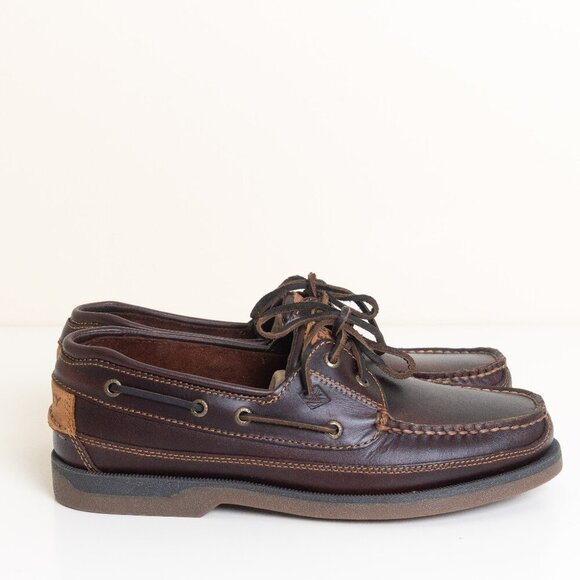 Sperry Top-Sider Mako 2 Eye Moc Amaretto Brown Boat Shoe Mens 10.5 - Picture 2 of 16